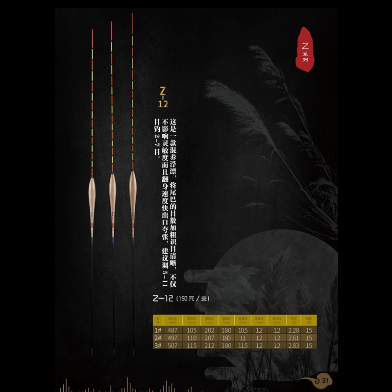 梦者钓具浮漂Z12鲤鱼芦苇漂高灵敏手工漂黑坑混养鱼漂醒目加粗漂