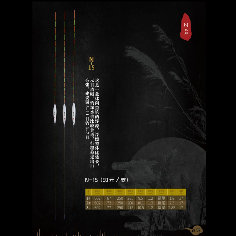 梦者钓具纳米浮漂N15鲤鱼漂混养漂黑坑竞技漂醒目高灵敏度防爆顶