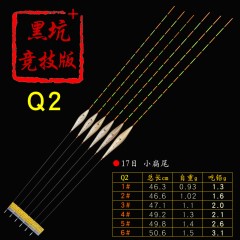 黄金眼旗舰店 黄金眼竞技版芦苇浮标 黑坑漂高灵敏度鲫鱼漂混养漂