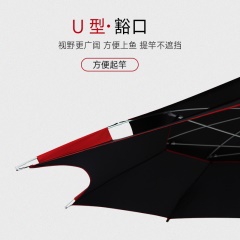 金威姜太公钓鱼伞2/2.2米万向防雨折叠防晒超轻双层垂钓遮太阳伞